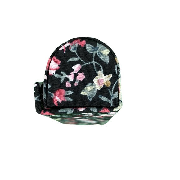 Retro Floral Print Black Lipstick Holder with Mirror - Picture 8 of 15